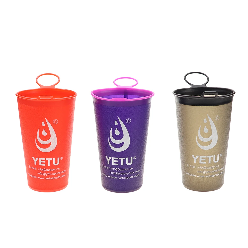 

Low MOQ 200ml BPA Free Plastic TPU Foldable Collapsible Soft Running Drinking Water Cup with Custom Logo, Multicolor