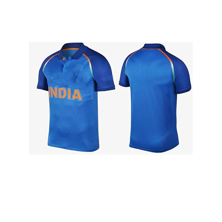 Short Sleeves Customized Sublimated Cricket Jersey 100 Polyester