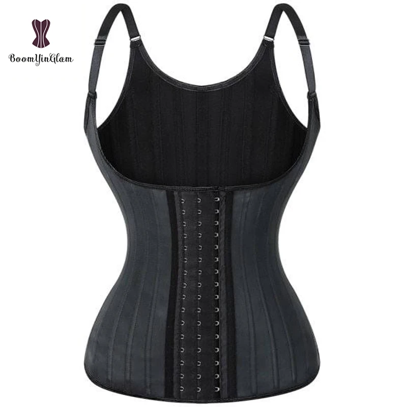 Hot Sale Latex Corset Women Shapers Slimming Vests Body Shaper Latex Shoulder Strap Waist Trainer 25 Steel Bones Adjustable Vest