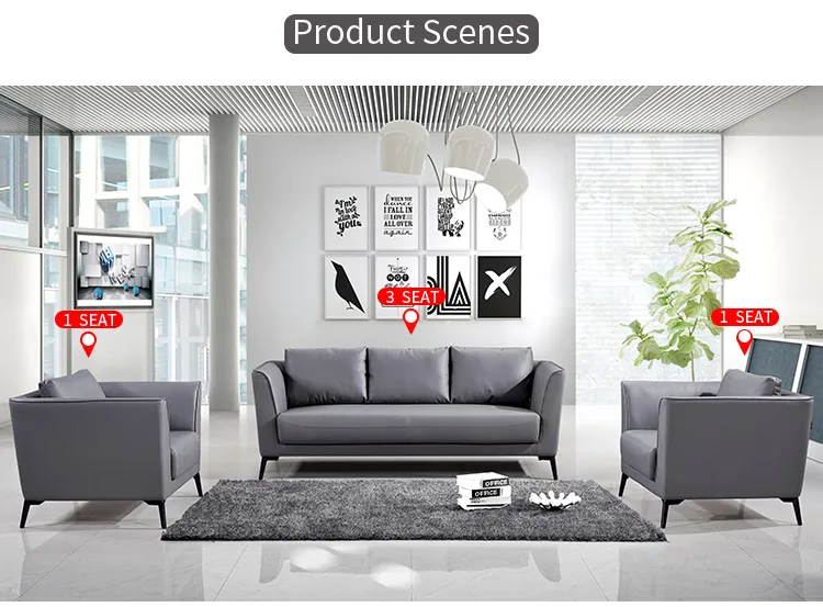 Pengpai 7 Seat Hall Leather Modern Furniture Couch Sofa