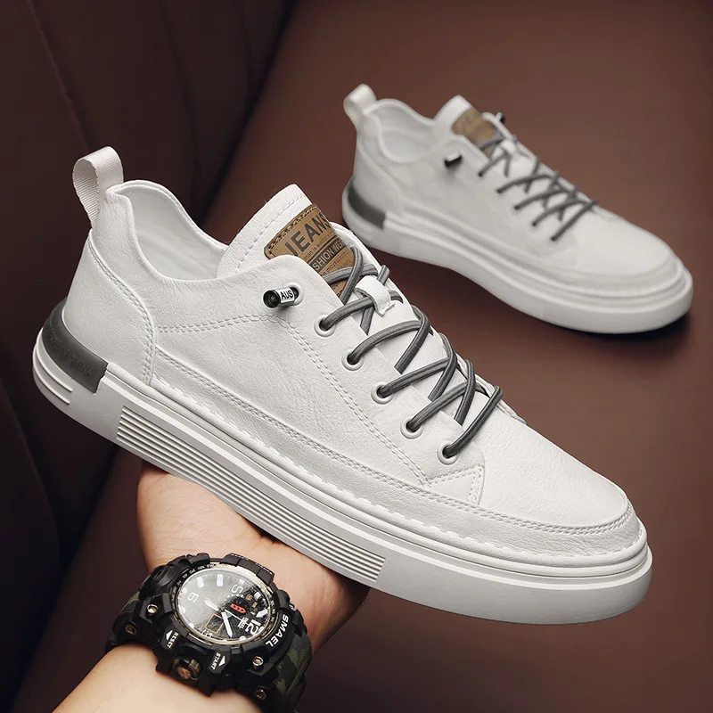 

2023 Men Casual Shoes Lace-up Comfortable leisure Shoes Fashion Sneakers Non-slip Breathable Men board Shoes