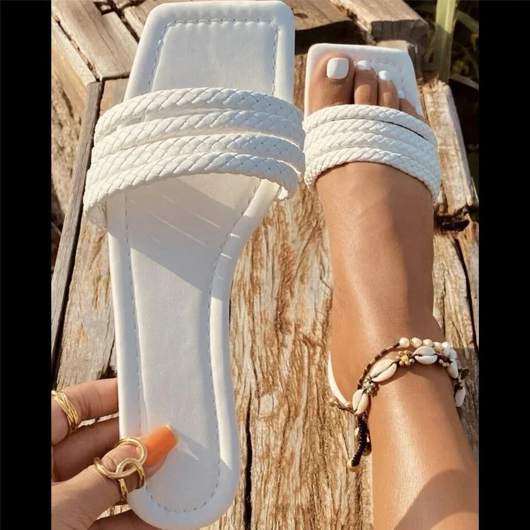 

2021New summer Colourful flat sliders slippers women's slippers