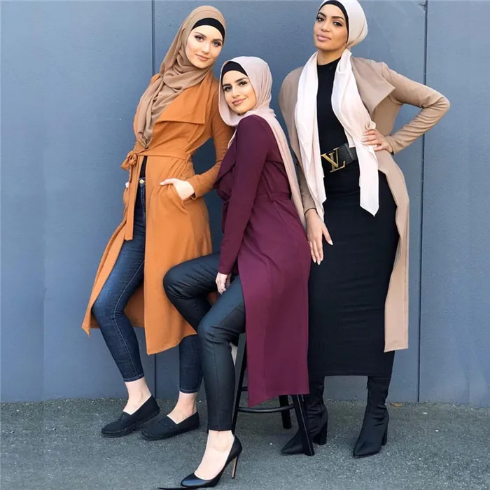

Fashion Winter Spring Islamic Women Dubai Middel East Long Knitted Coat, Green, black,wine red,apricot,yellow
