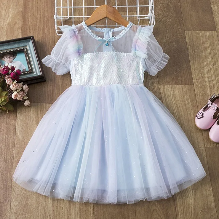 

Girls Lace Princess Dress Baby Girl Clothes Summer Star Children Dresses For Girls