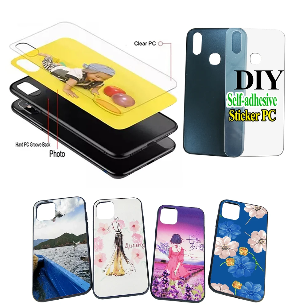 

DIY Blank Custom Design Case Clear PC Paste Photo Cellphone Pouch for Y11 2019