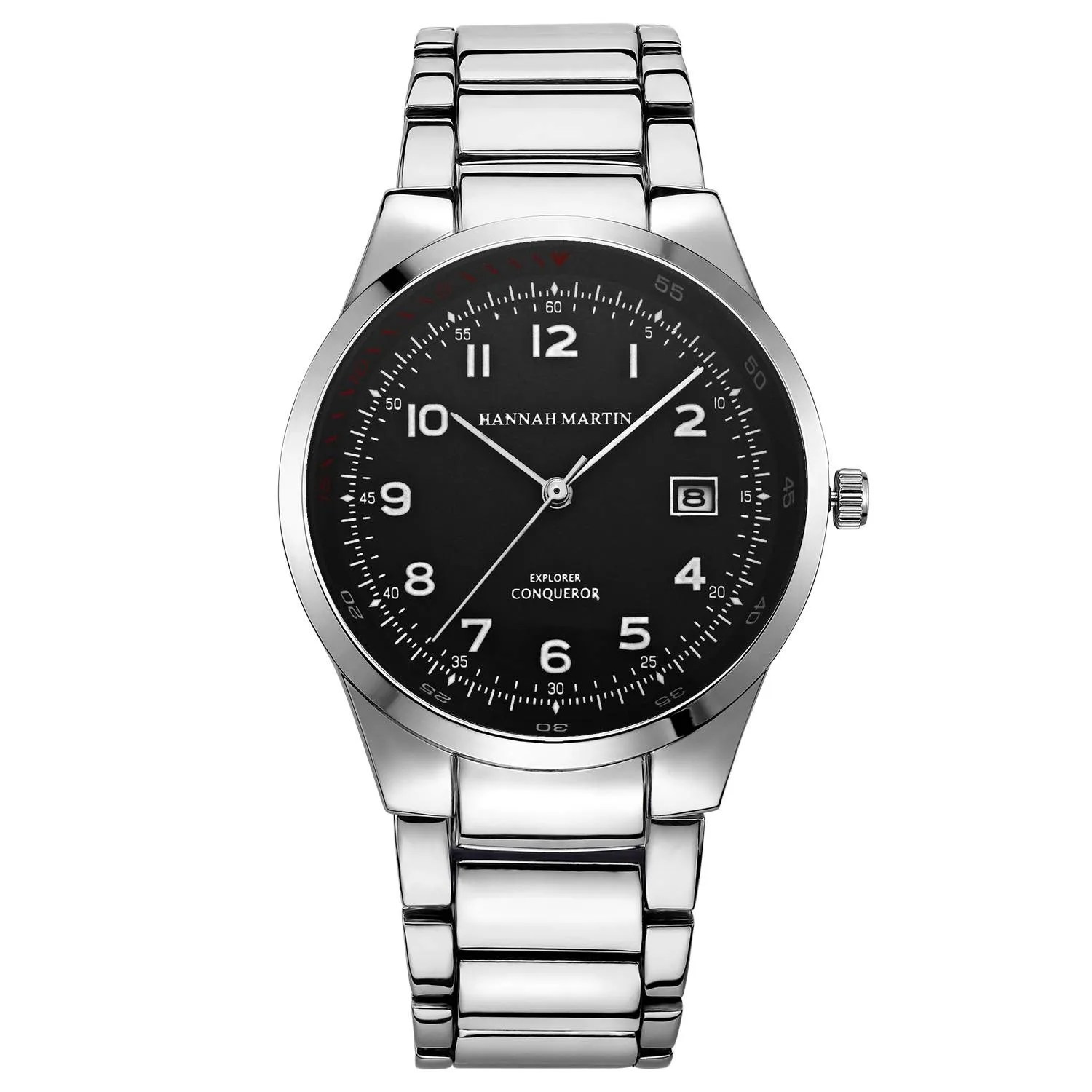 

2021New Men's Quartz Watch Business Sport Casual Pilot Big Digital Display Countdown Black Calendar Wrist Watches Montre Homme, 2 colors