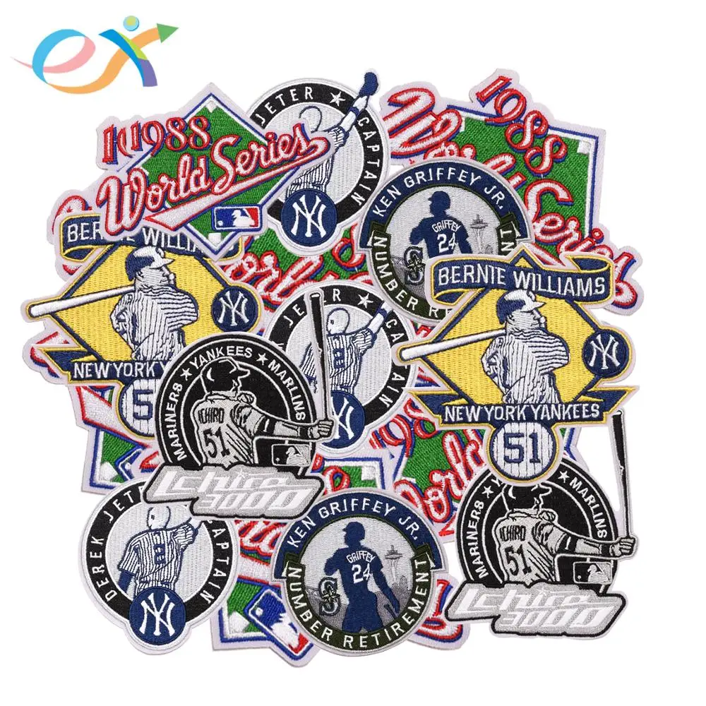 

Custom logo badges patch iron on backing embroidery baseball patches for hat