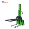 High cost effective electric lift loader self loader truck self lifting loader with open bottom pallet