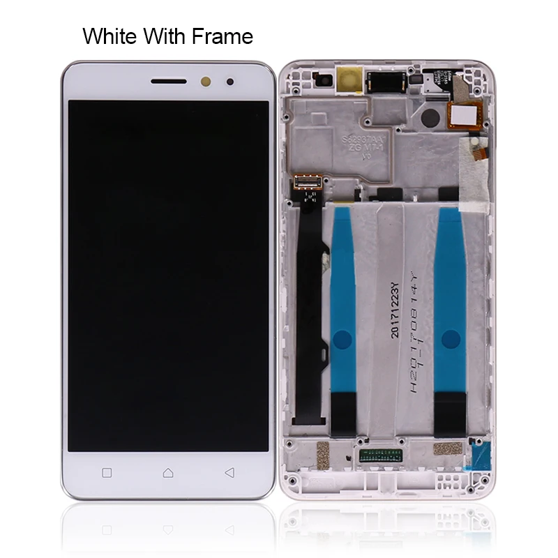 

For Lenovo K6 Power LCD Display Touch Screen Digitizer Assembly With Frame K33a42 k33a48 5.0" For Lenovo K6 LCD Screen, White