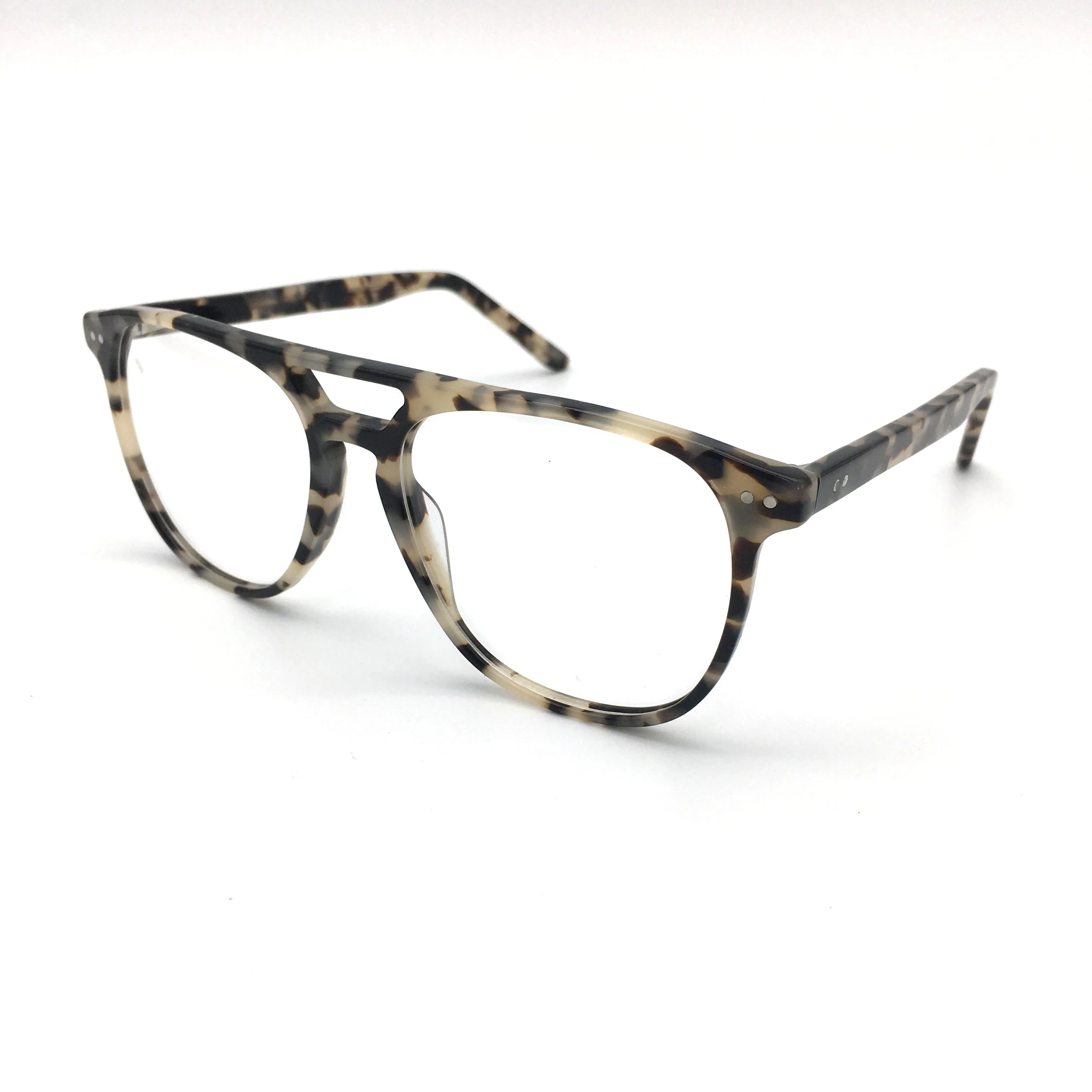 

Oversized Eyeglasses Fashion Big Frame Double Bridge Glasses, 5 colors