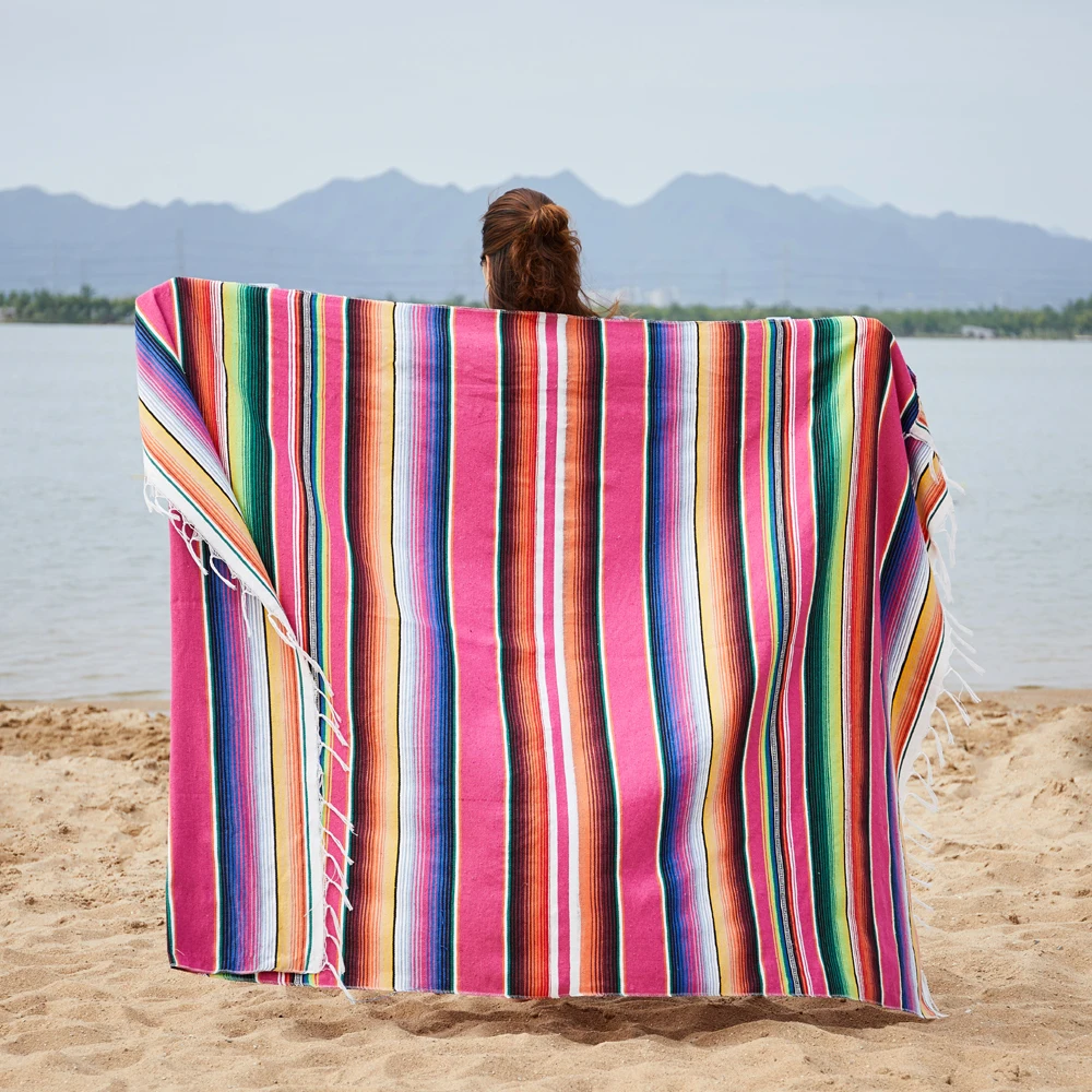 

Handmade Mexican Blanket Beach Romantic Beach Wear Beach Picnic Blanket Home Decor