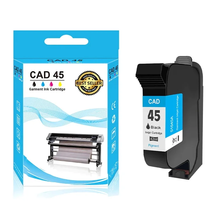 WECARE CAD 45 45A 51645A 51645AE Regular for Hp45 Ink Cartridge Use for Garment CAD Inkjet Plotter and Flatbed  Cutter