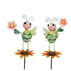 Factory manufacture OEM dragonfly painted metal garden decoration art