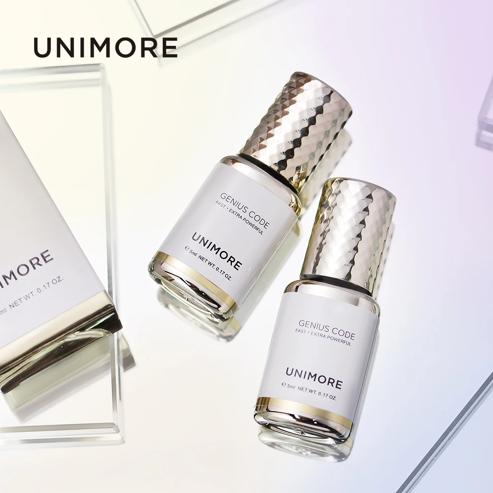 

Unimore Vegan Super Fast Drying Best Waterproof Diamond False Mink Strong Lash Adhesive Low Humidity Korea Black Eyelash Glue