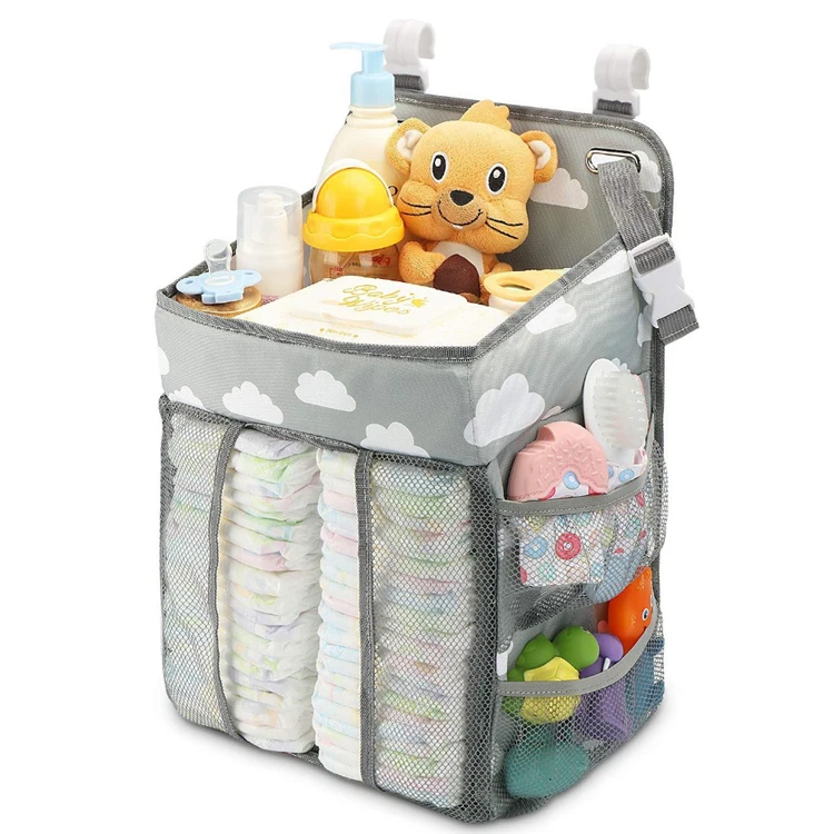 

BSCI Factory Newborn Changing Table Diaper Organizer Hanging Storage Bag Baby Diaper caddy Stacker, Customized colors