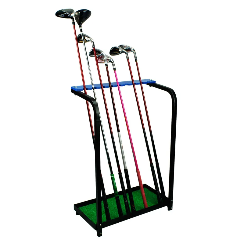 

Golf 9-hole steel cue rack, golf course practice supplies, metal display rack