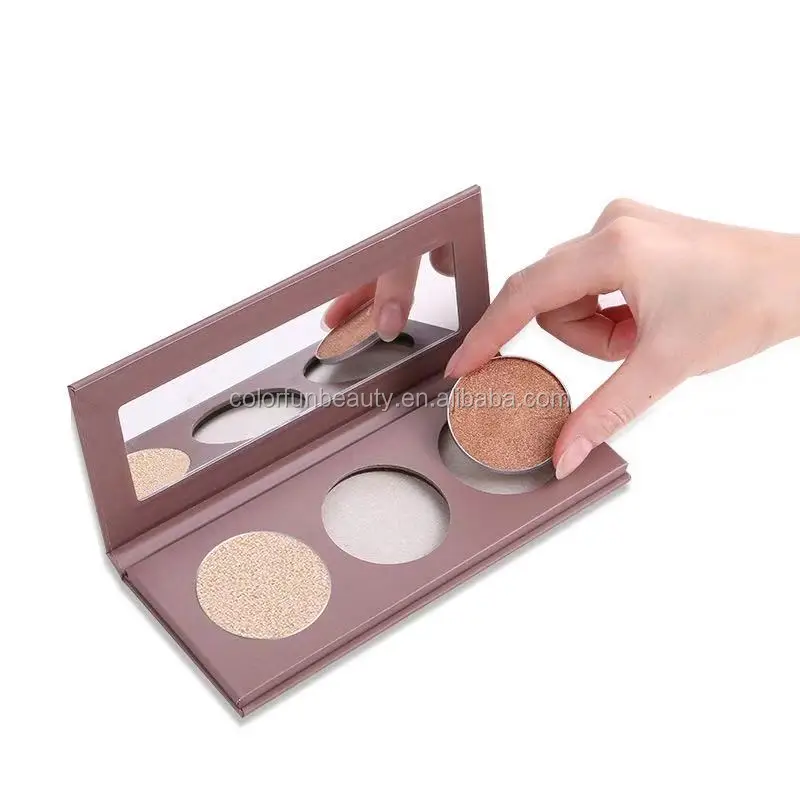 

Private Label NO LOGO Pressed Face Highlighters Cosmetics Makeup Contour Powder DIY Highlighter Contour Blush Palette