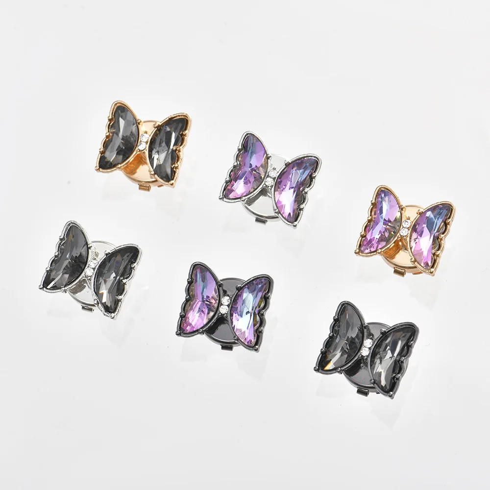 JFRB144 Luxury Butterfly Button Cover Elegant Cufflinks Fashion Jewelry Button Covers For Women Shirts