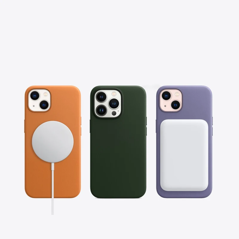 

Magnetic phone case with LOGO custom phone leather for iphone 13pro max, 5 colors