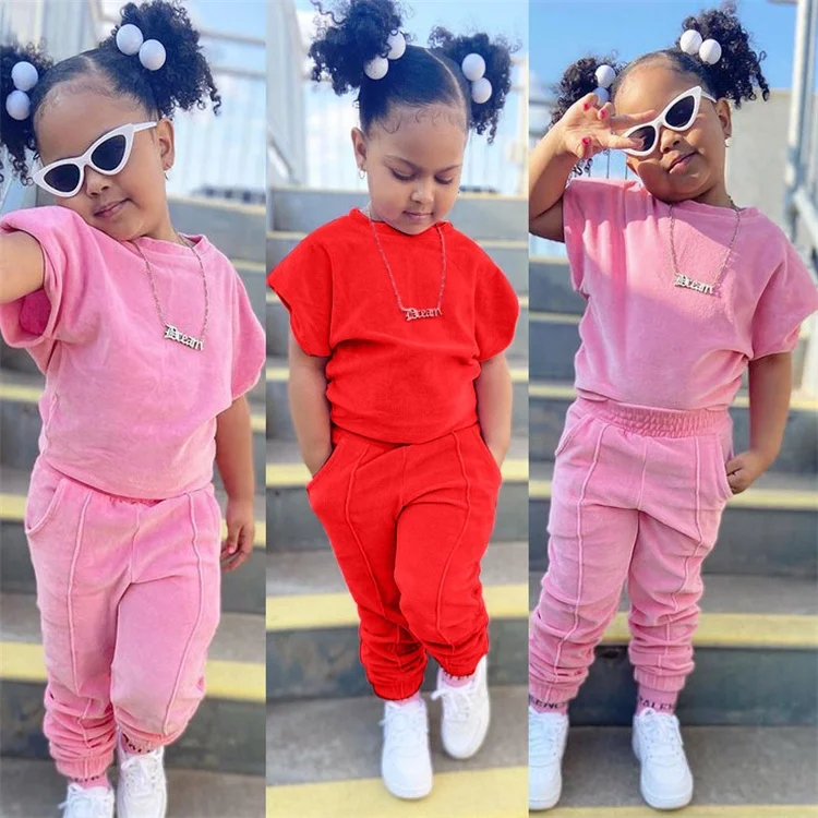 

LFQ-496 New Arrival Children Boutique Clothing Lace Up Top Jeans Designer Fashion Kids Clothing Fall Clothes 2022 Girls