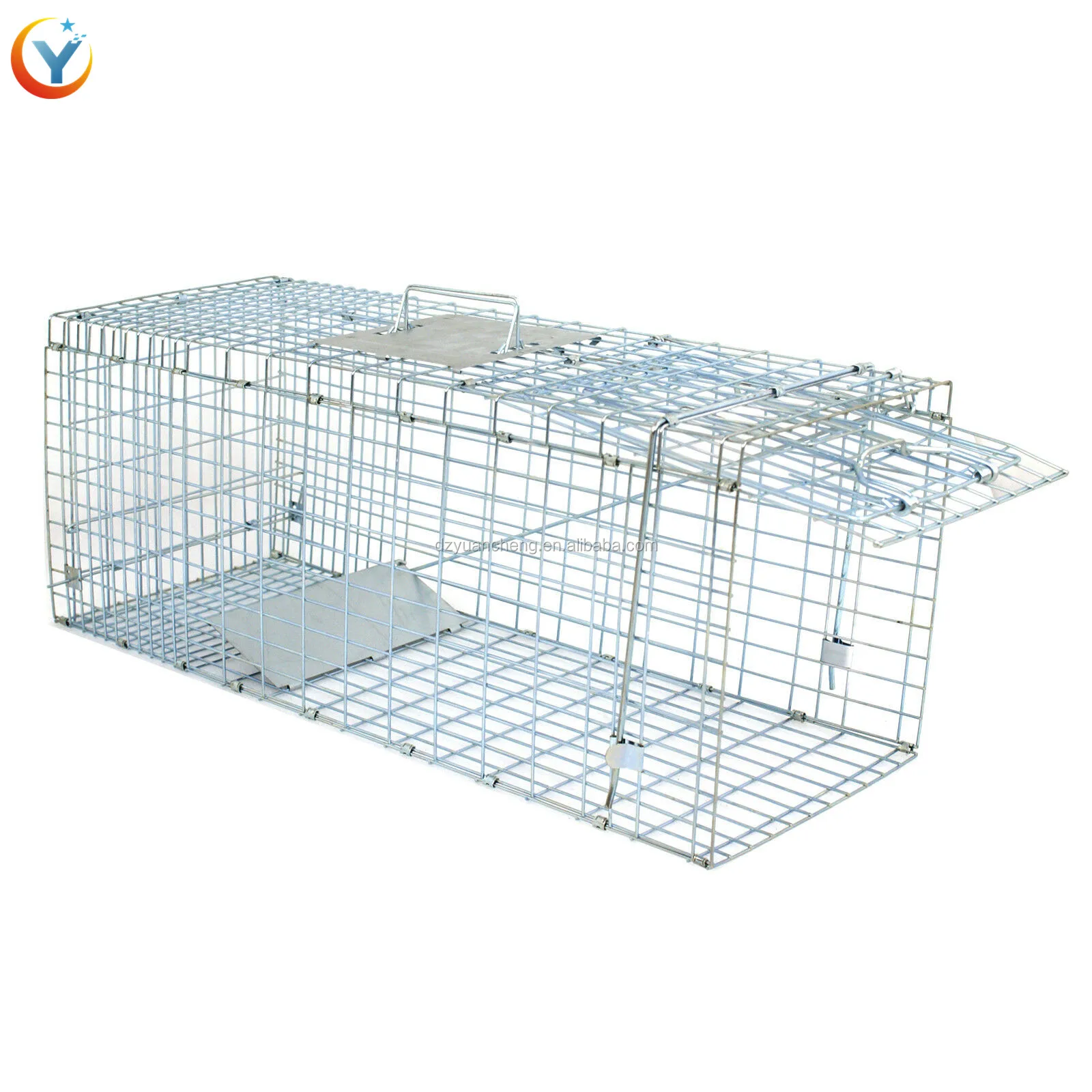 Foldable Humane Bird Trap Cage Automatic Trap Live Wild Animals Wildcat ...