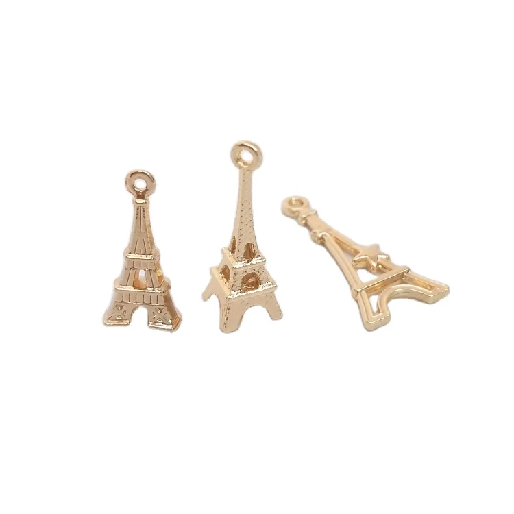 

14K gold plated diy bracelet necklace accessories Paris eiffel tower pendant