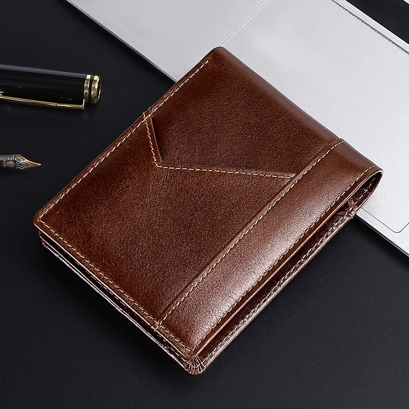 

Custom purse genuine leather wallets for men rfid blocking leather men wallet