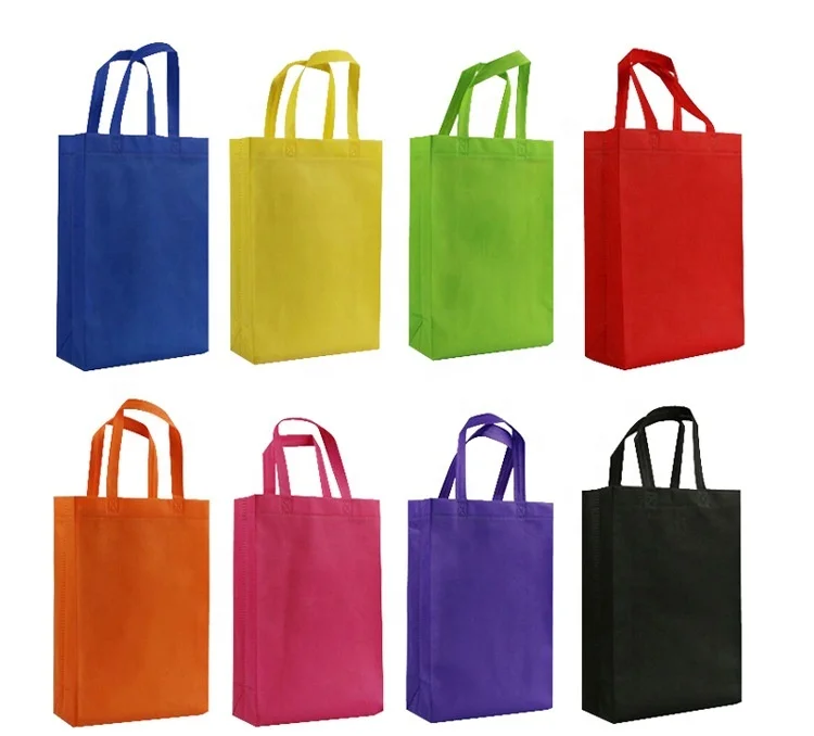 

Environmental Protection printed recyclable fabric non woven shopping bag with logo, Red,blue,white,black,green