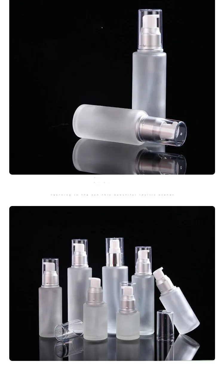 40ml 60ml 80ml Mist Spray Pump Frosted Toner Glass Bottle And 20g 30g ...