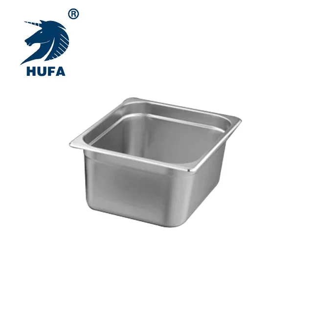 Customized 2/3 15CM Depth European Style Restaurant Hotel Buffet Food Storage Containers Stainless Steel Gn Pan