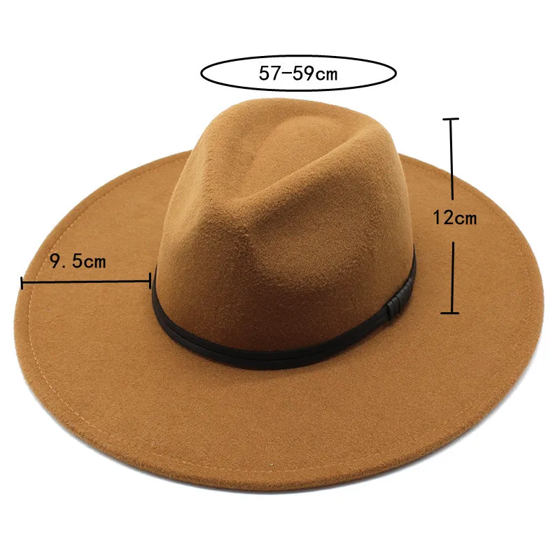 Wholesale New Trend Fashion Women Wide Brim Fedora Hat With Black Faux