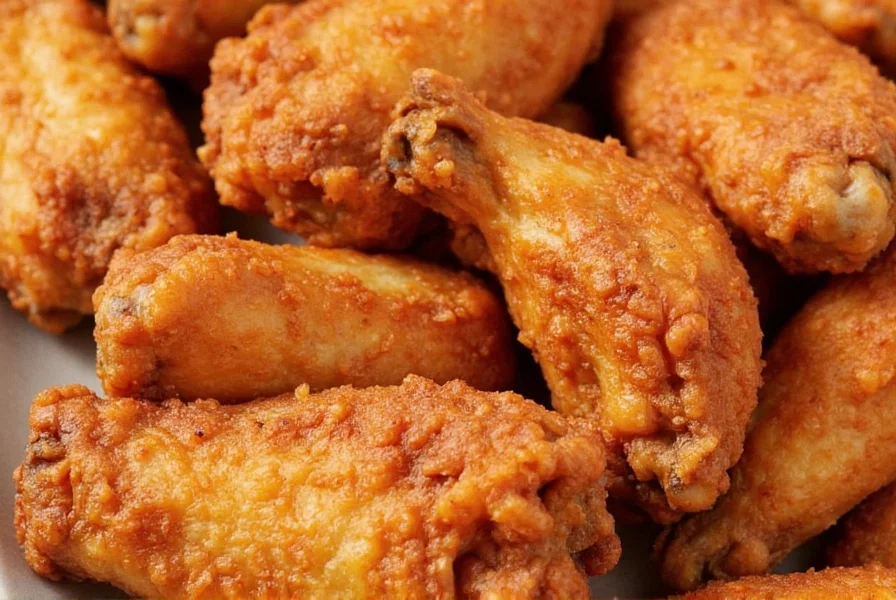 Close-up photo of Buffalo Wild Wings lemon pepper seasoned chicken wings showing the golden-brown dry rub coating on crispy fried wings