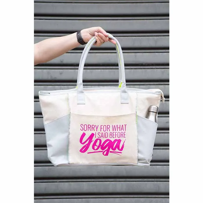 Yoga Tote Bag For Women Includes Space To Carry Sturdy Canvas Material