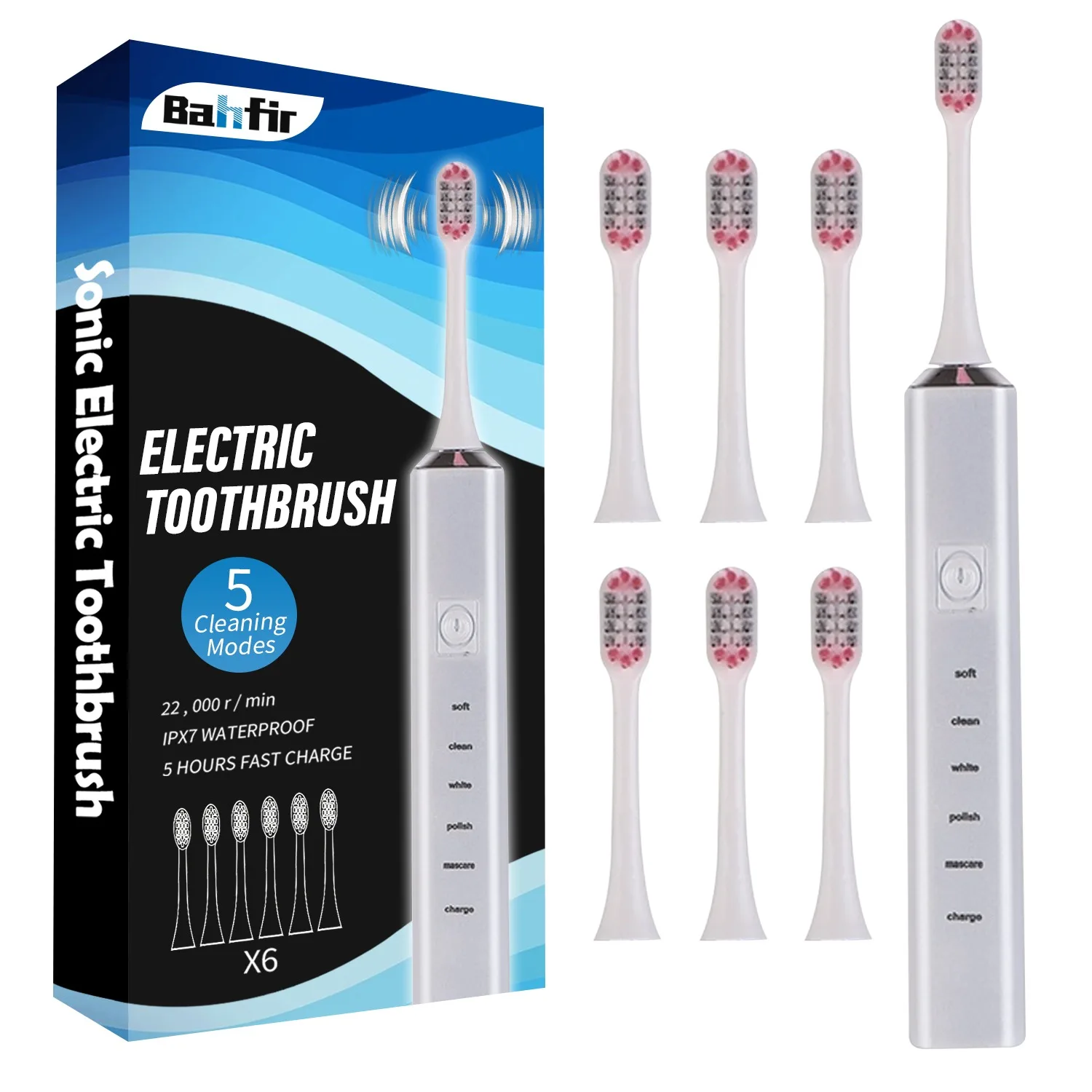 Factory Supplier Rechargeable Ultrasonic Electric Toothbrush with Battery Power Timed Sonic