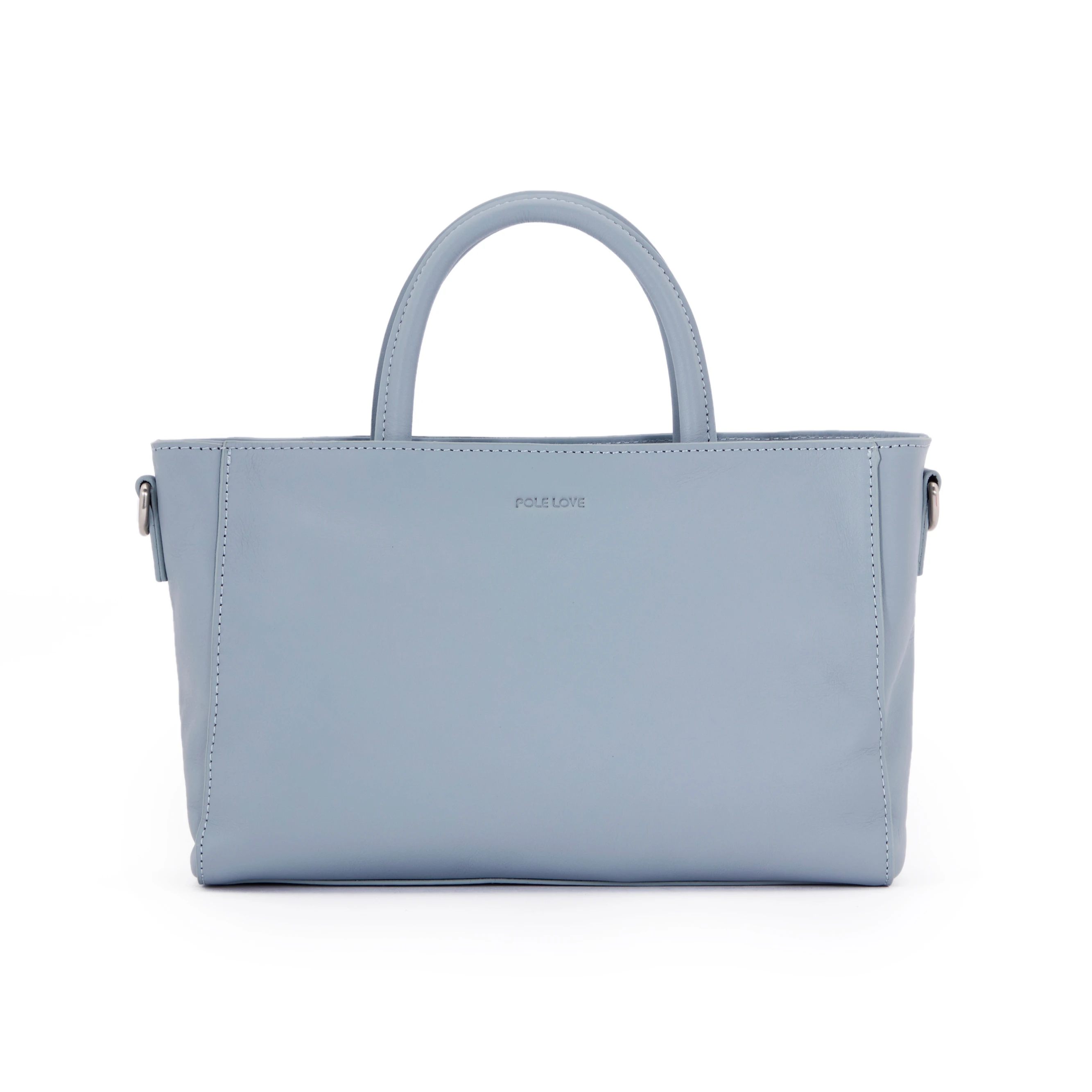 

Simple Korean style women shoulder bag natural high-quality cowhide handbags, Blue