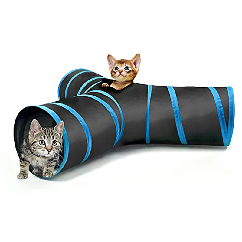

Cat Tunnel Interactive Toy 2/3/4/5 Tube Tunnels Extensible Collapsible Cat Play Tent Hole Cat Toy for Kitty Rabbit Small Animal