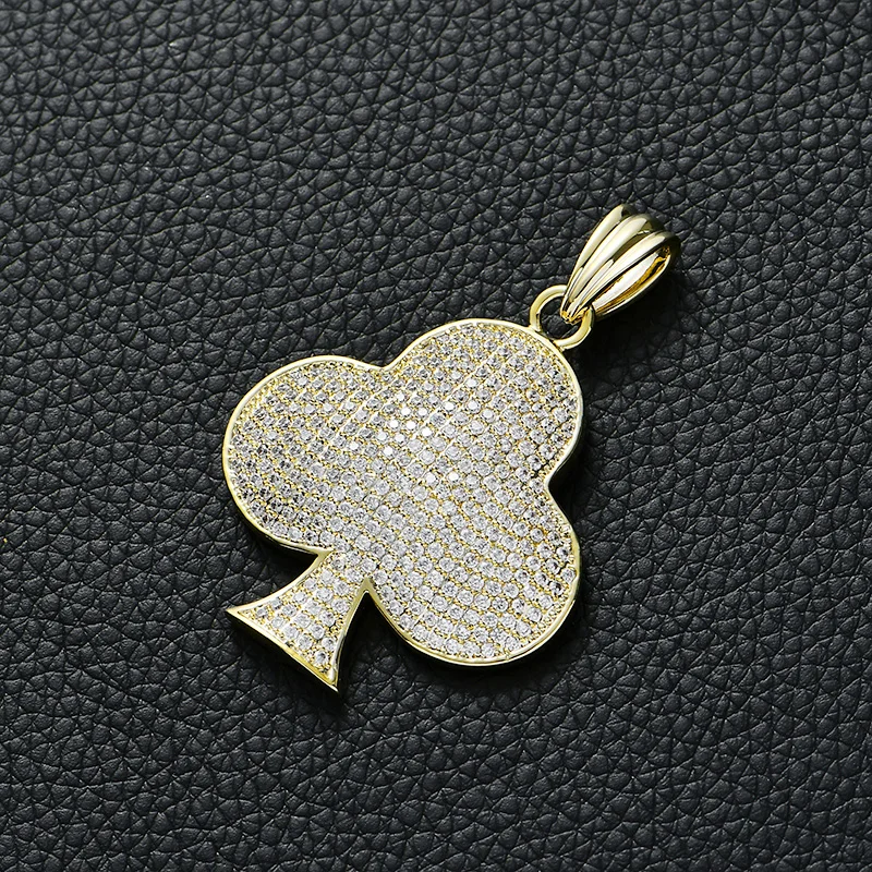 

yellow gold fashion jewelry pave cz diamond cubic zirconia pendant