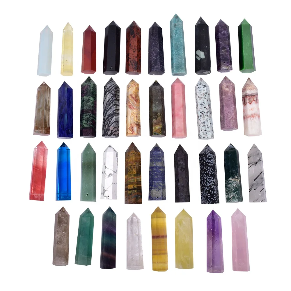 

Wholesale Various Natural Gemstone Crystals Healing Stones Rose Quartz Tower Amethyst Point Crystal Wand
