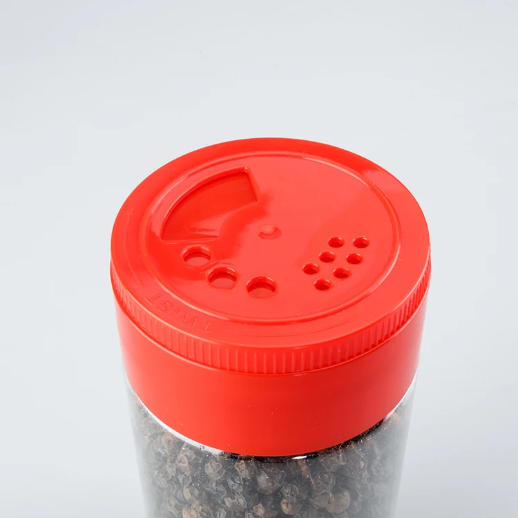 

250ml Plastic sealable spice packaging PET storage bottle with hole lids