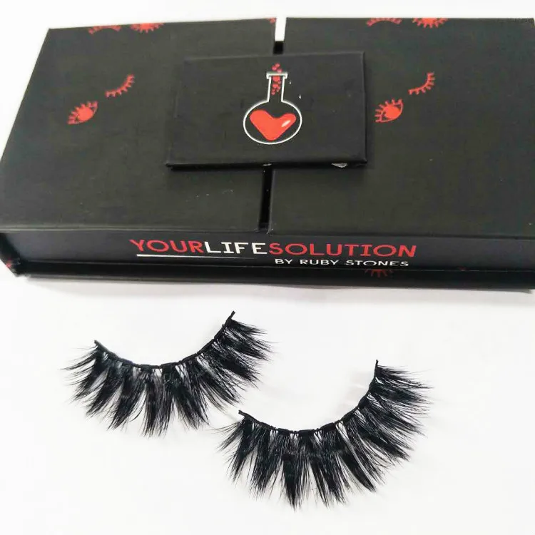 

wholesale 6d faux mink eyelash custom label cruelty free vegan lashes 6d silk eyelashes, Natural black