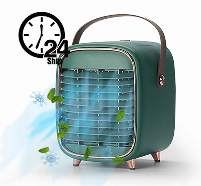 

Sample For USB 1200mah box fan Rechargeable Mini Water table Cool mini fans with humidifier Battery Portable Fan