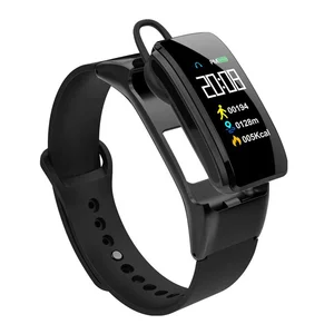 Fitness Tracker Smart Bracelet Dismountable Headphone Talk Function