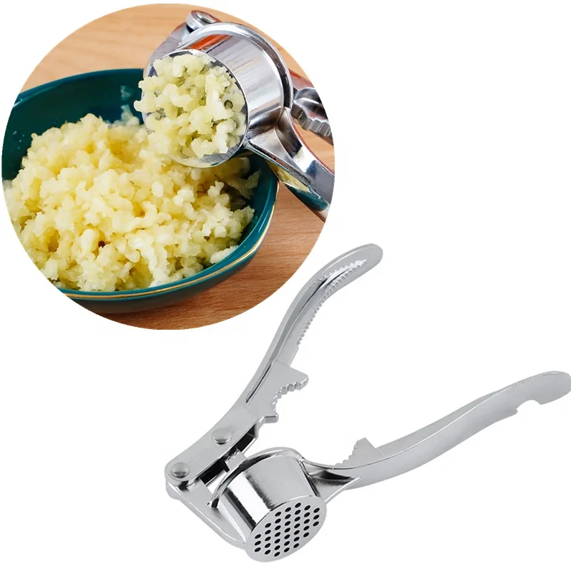 

50%off Multi-function Stainless Steel Kitchen Gadgets 4 in 1 Garlic Mincer Crusher Heavy-duty Garlic Press