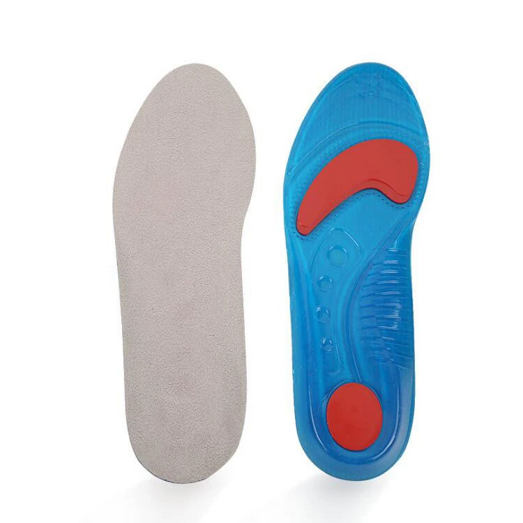 

Hot selling Durable Washable Fan-shaped Thin silver ion Shoe Insole Arch Gel Insole For Heels, Blue