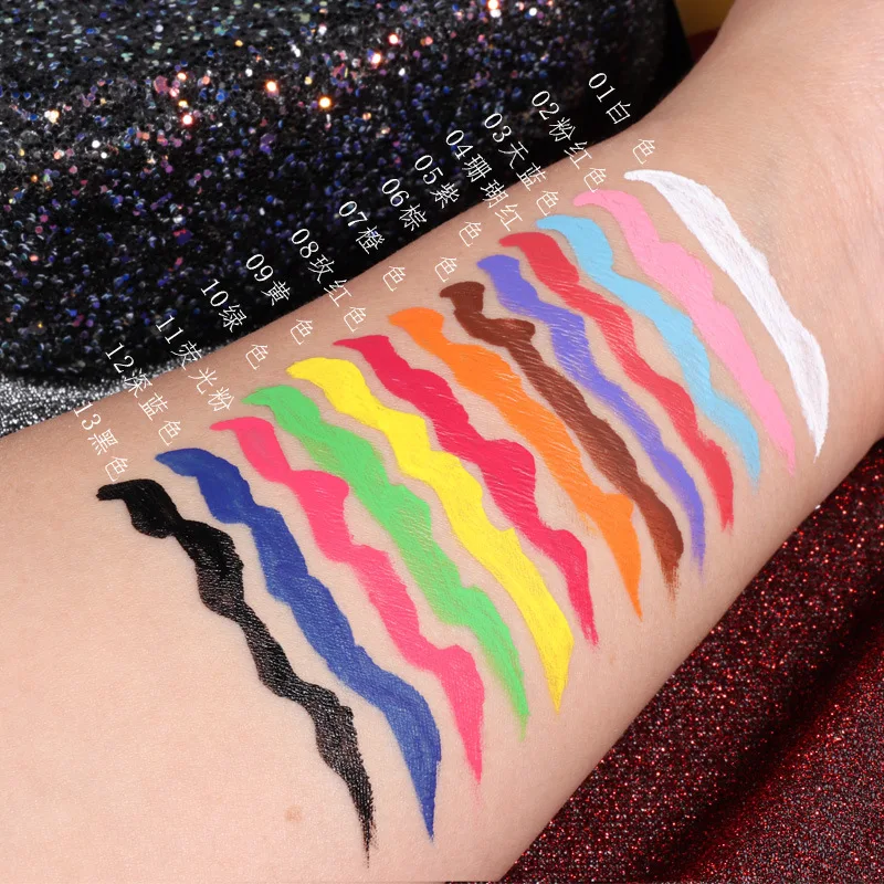 

Professional matte quick drying liquid eyeliner is not easy to smudge 17 colors optional color neon liquid eyeliner pen