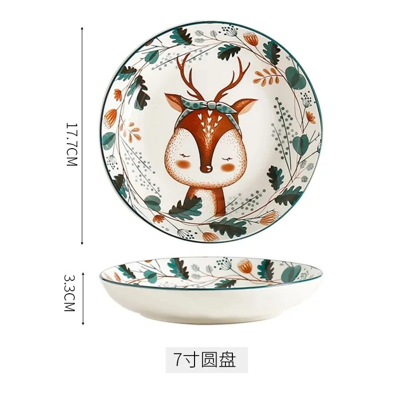 

Factory Directly Wholesale  Fawn Deep Plate Cheap Art Plates Dinner