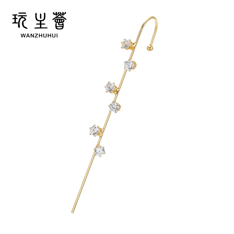 

Luxury Fashion Zircon Gold Plated Stud Earring Women Stainless Steel Earrings