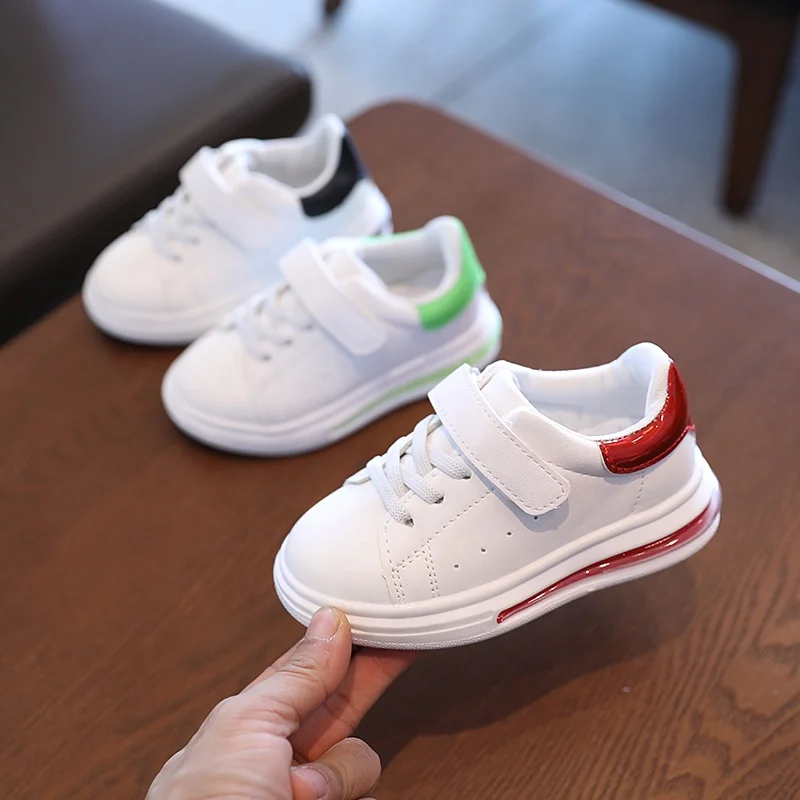 

Children Shoes Girls Boys Antislip Soft Bottom Kids Baby Boy Shoes Flat White Sneakers Children's Casual Sports Shoes 2021, Black,red,green