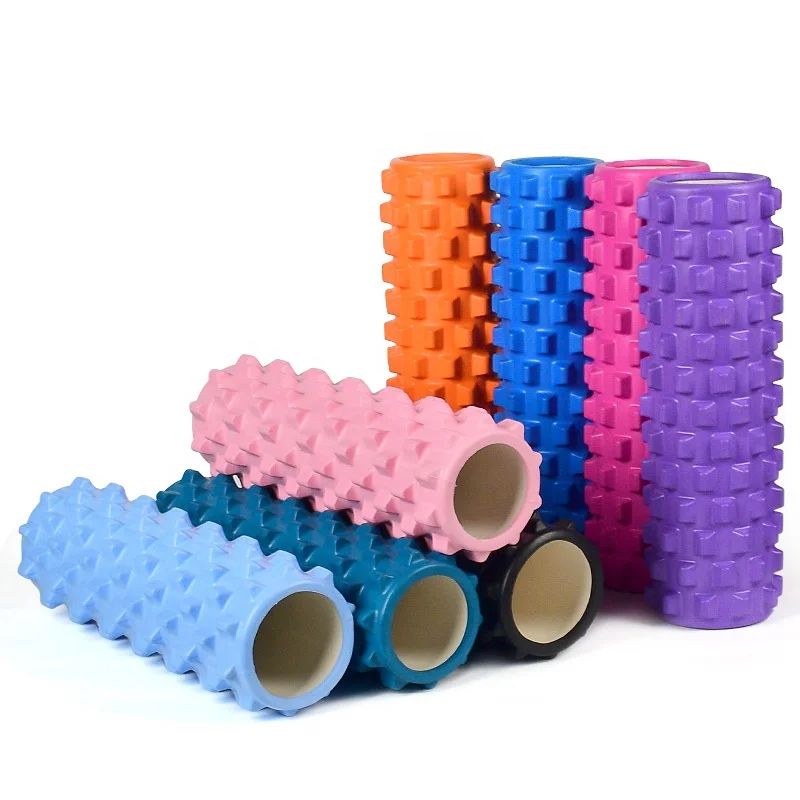 

Sports Fitness Foam Roller Yoga Block Gym Pilates Yoga Exercise Back Muscle Massage Roller, Orange, pink, rose, blue, black