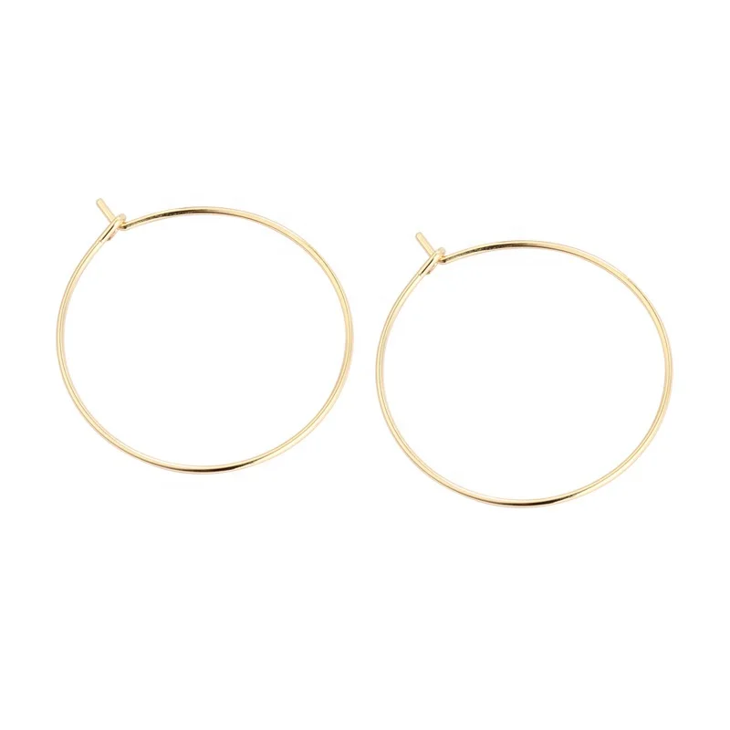 

27MM 925 Sterling Silver Jewelry Plated 18K Gold Hoop Earring For Women